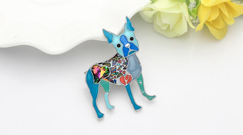 Boston Terrier Dog Brooches Pin Jewelry-Shalav5