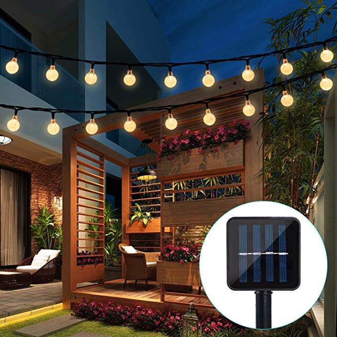 LEDS Crystal Ball - Outdoor Solar Lamp Power LEDS Crystal Ball LED String Fairy Lights Solar Garden Christmas Décor