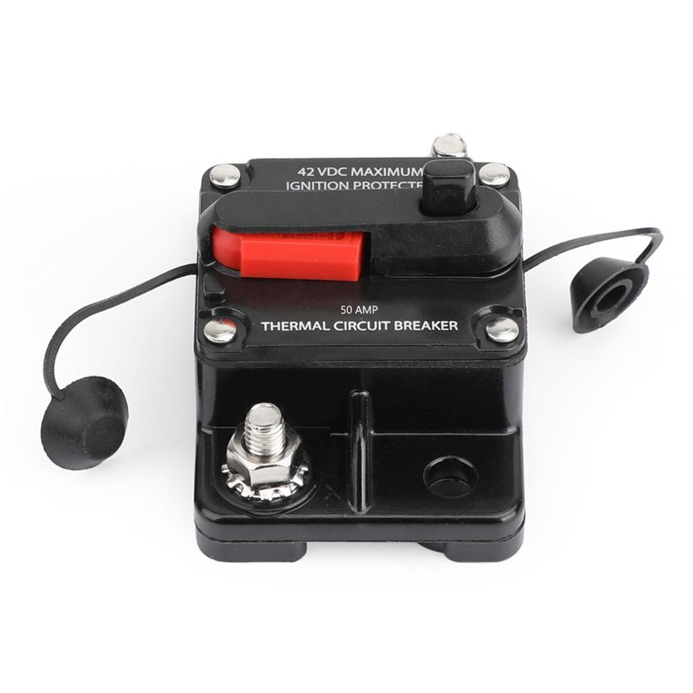 Circuit Breaker - Waterproof  Circuit Breakers Reset Fuse 12V-24V DC For Auto Car Audio Marine  50A 60A 80A 150A 250A