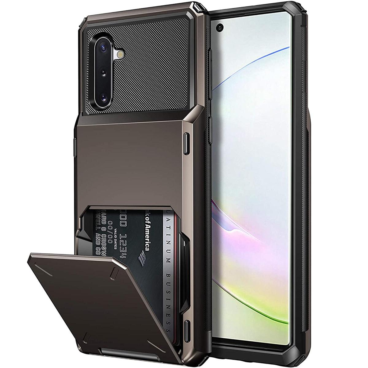 Samsung Galaxy S Series Business Shockproof Slide Armor Wallet Case