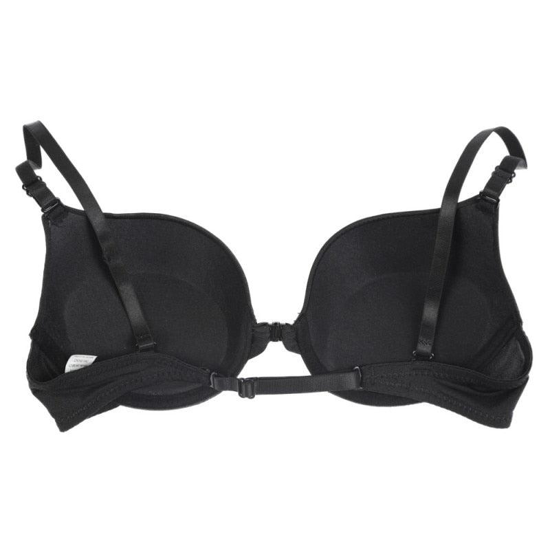 Front Button Bra - Seamless Sexy Front Button Bra Push Up Brassiere