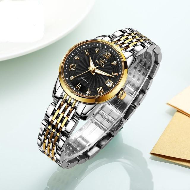 Gold Automatic Watch Luxury Waterproof Mechanical