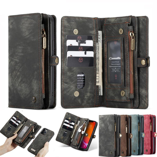 Magnetic Split Leather Zipper Multi Slots Wallet Case for iPhone 6-12-Shalav5