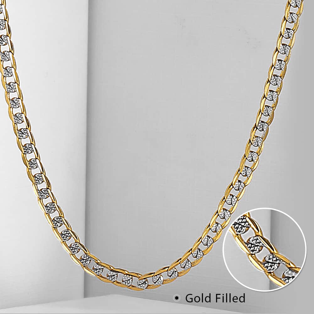 Gold Chain Necklace Cuban Link-Shalav5