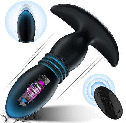 Anal Vibrator Telescopic Wireless Remote Control dildo Butt Plug Sex Toy For Women-Shalav5