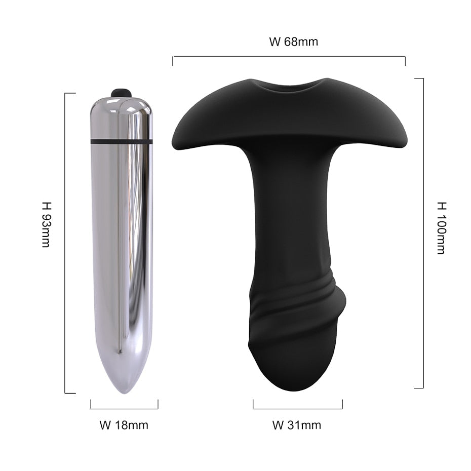 Anal Vibrator Telescopic Wireless Remote Control dildo Butt Plug Sex Toy For Women-Shalav5