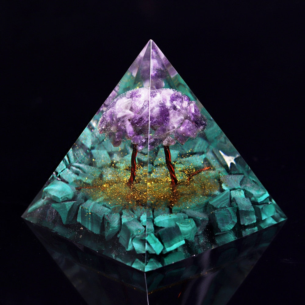 Tree Of Life Orgone - Handmade Tree Of Life Orgone Pyramid Healing Crystals