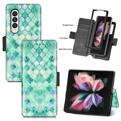 Samsung Galaxy Z Fold 3 Case - Samsung Galaxy Z Fold 3 Case, Wallet Case PU Leather