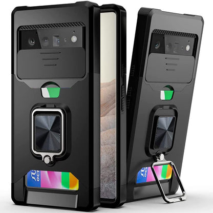 Google Pixel 6 Pro Case - Google Pixel 6 Pro Case With Card Holder Kickstand Heavy Duty