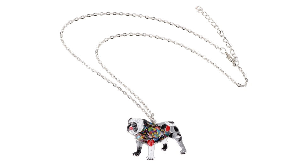 Enamel English British Bulldog Bull Terrier Necklaces Pendants-Shalav5
