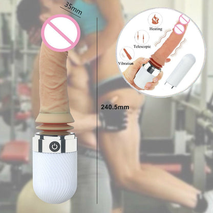 Sex Machine Toys Dildo - Thrusting Vibration Heating Warm Feeling Adult Sex Machine Toys Dildos Gun Flexible Dildo Female Clitoris Stimulator