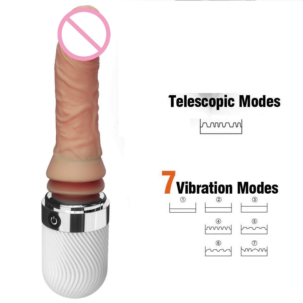 Sex Machine Toys Dildo - Thrusting Vibration Heating Warm Feeling Adult Sex Machine Toys Dildos Gun Flexible Dildo Female Clitoris Stimulator
