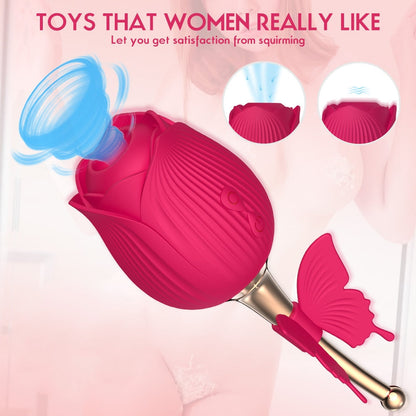 Blossom of Pleasure: Rose Sucking Vibrators for Intense Nipple and Clitoris Stimulation - Unleash Passion with Powerful Adult Toys for Women-Shalav5