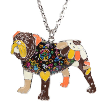 Enamel English British Bulldog Bull Terrier Necklaces Pendants-Shalav5