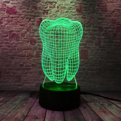 Fantastic Illusion Tooth 3D LED Night Light Atmosphere-Shalav5