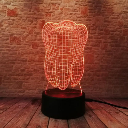 Fantastic Illusion Tooth 3D LED Night Light Atmosphere-Shalav5