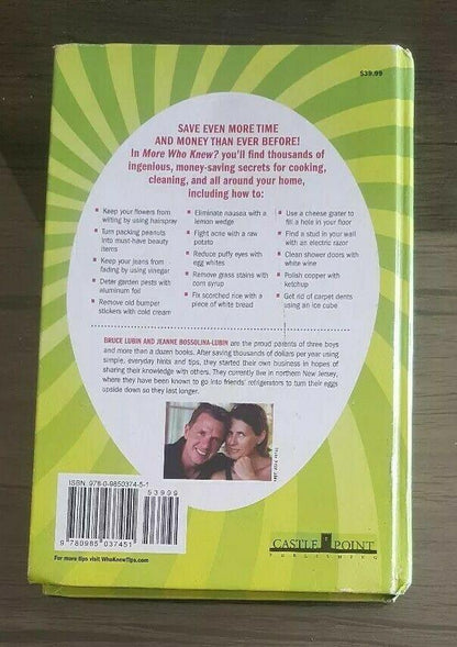 More Who Knew? By Bruce&Jeanne Bossolina-Lubin Thousands of Money saving Secrets-Shalav5