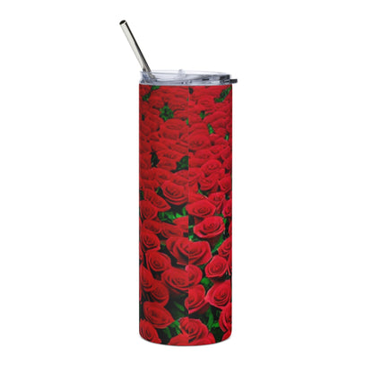 Stainless Steel Sea of Roses Double-Walled Tumbler Cup