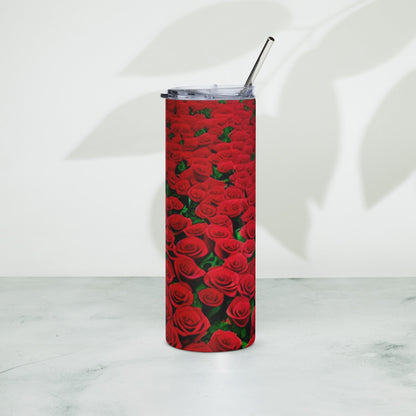 Stainless Steel Sea of Roses Double-Walled Tumbler Cup