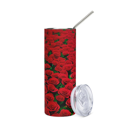 Stainless Steel Sea of Roses Double-Walled Tumbler Cup