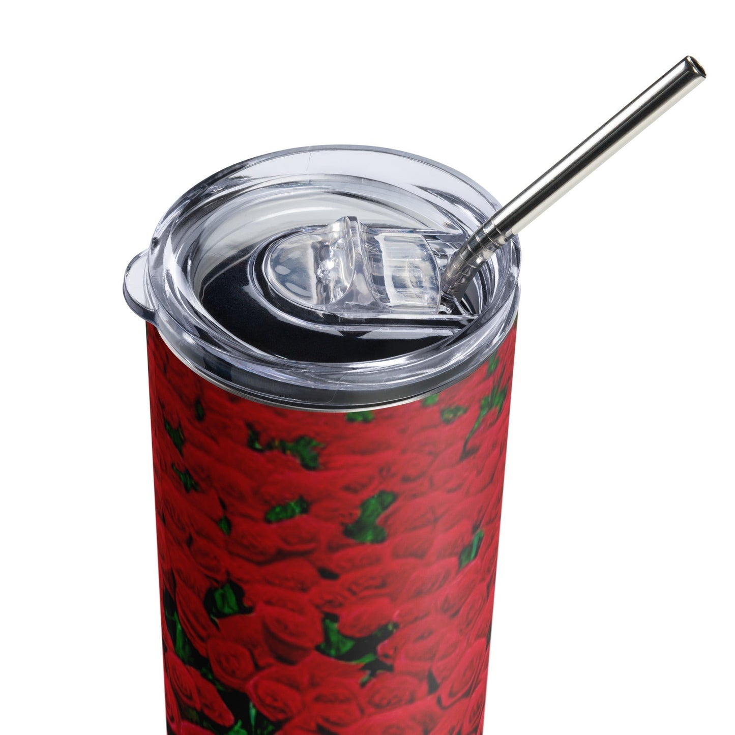 Stainless Steel Sea of Roses Double-Walled Tumbler Cup