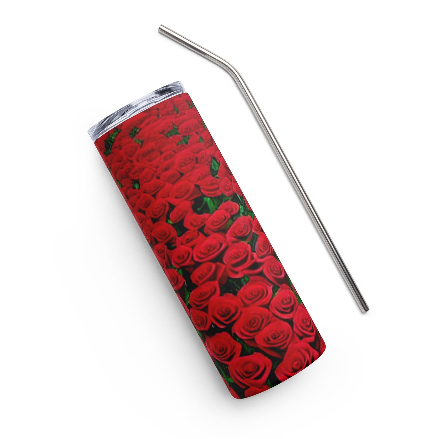 Stainless Steel Sea Of Roses Double-Walled Tumbler Cup