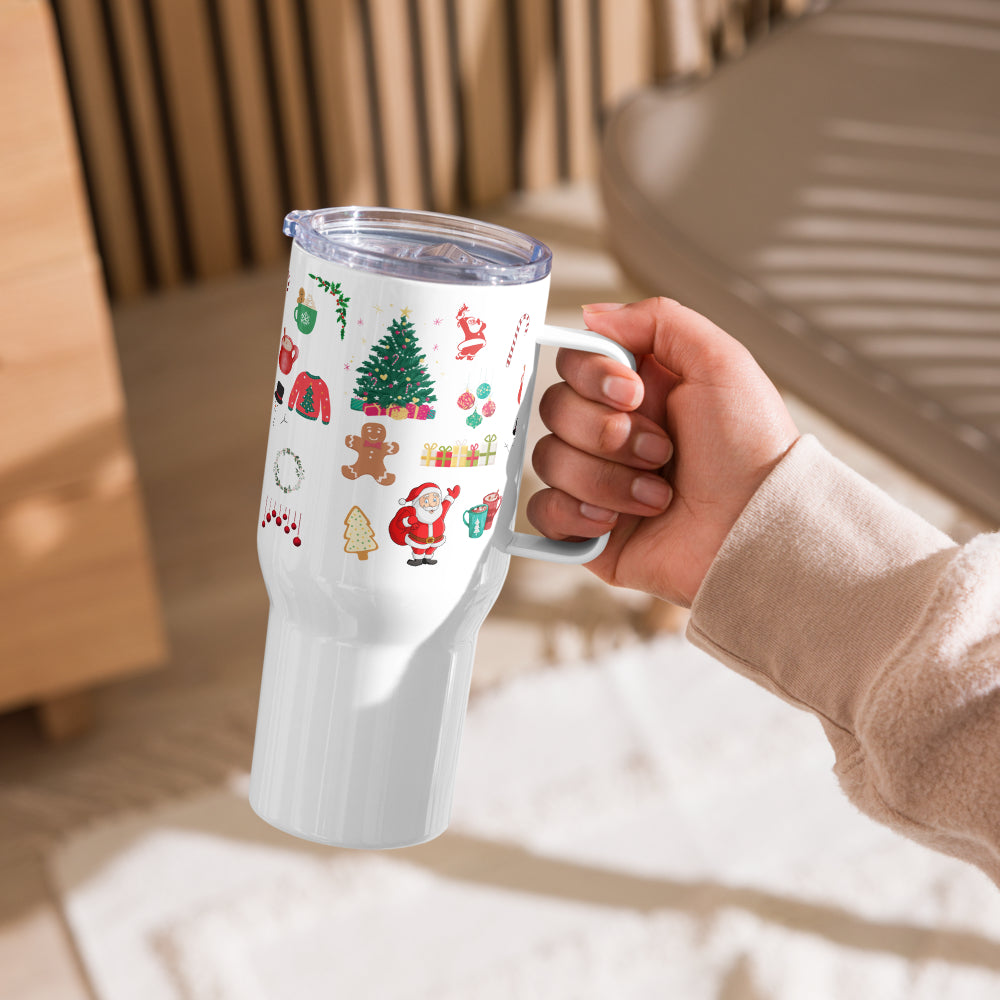 Have a Merry Christmas Travel mug with a handle-Shalav5