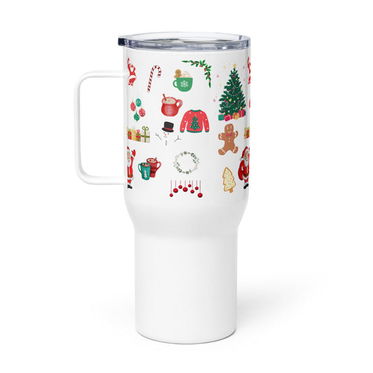 Have A Merry Christmas Travel Mug With A Handle