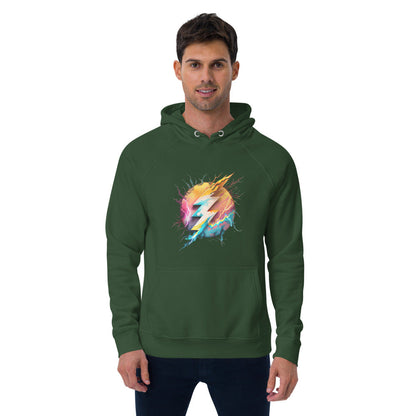 Multicolor Lightning Unisex eco raglan hoodie-Shalav5