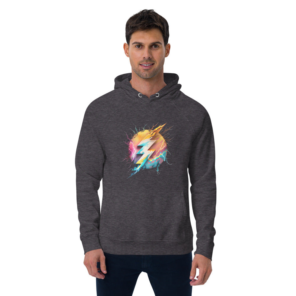 Multicolor Lightning Unisex eco raglan hoodie-Shalav5