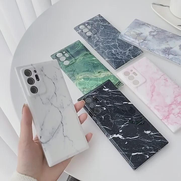 Phone Case For Samsung Galaxy Note 20 Ultra Marble Crack Matte Hard PC Marble