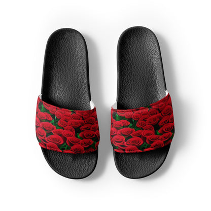 Red Roses Women's slides